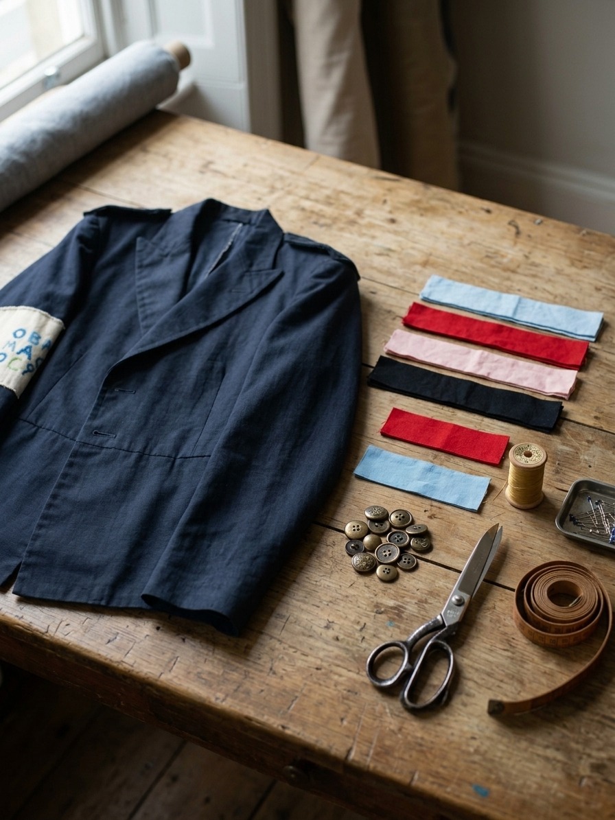 Viva La Vida jacket with layered fabric panels